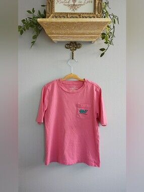 Vineyard Vines Coral Pink Pocket Tee